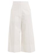Lemaire Wide-leg High-rise Cotton-twill Cropped Trousers