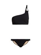 Matchesfashion.com Zeus + Dione - Demeter Asymmetric Bikini - Womens - Black