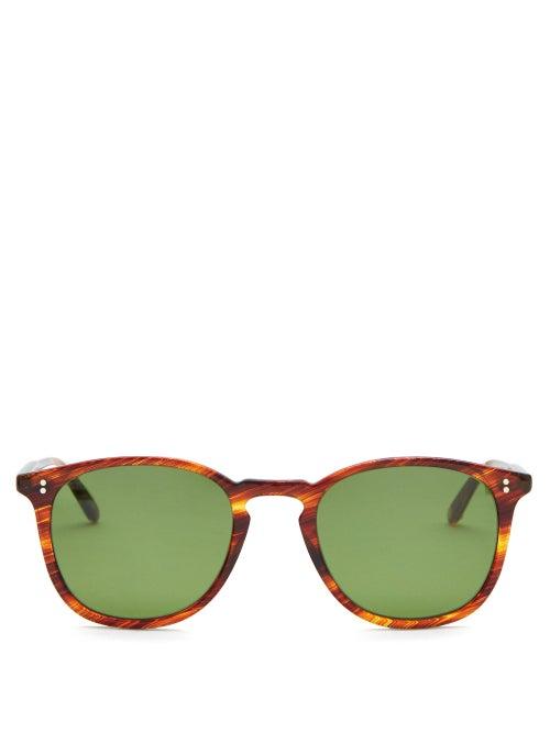 Matchesfashion.com Garrett Leight - Kinney Round Tortoiseshell-acetate Sunglasses - Mens - Tortoiseshell