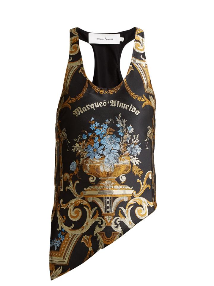Marques'almeida Floral-brocade Tank Top