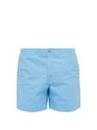 Matchesfashion.com Polo Ralph Lauren - Logo Embroidered Cotton Blend Twill Shorts - Mens - Blue