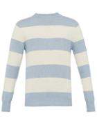Matchesfashion.com Howlin' - Star Sailing Striped Wool Blend Sweater - Mens - Blue