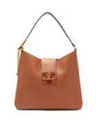Matchesfashion.com Valentino Garavani - V-sling Large Grained-leather Shoulder Bag - Womens - Brown