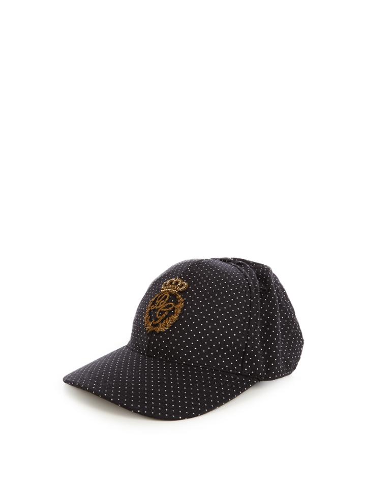 Dolce & Gabbana Embroidered Polka-dot Print Cap