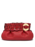 Matchesfashion.com Chlo - Darryl Braided Grained-leather Clutch Bag - Womens - Dark Red