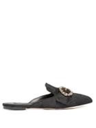 Dolce & Gabbana Crystal-embellished Brocade Backless Loafers