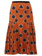Matchesfashion.com Johanna Ortiz - Vase Print Floral Jacquard Skirt - Womens - Brown Multi
