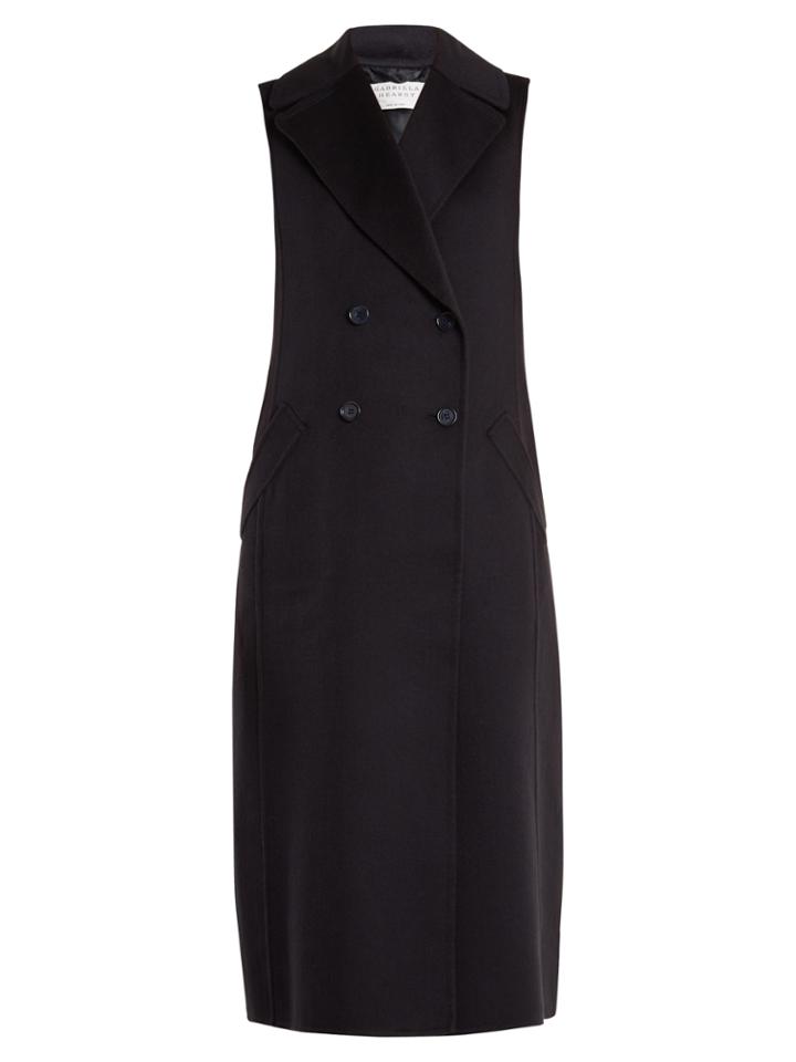 Gabriela Hearst Collins Contrast-panel Sleeveless Cashmere Coat