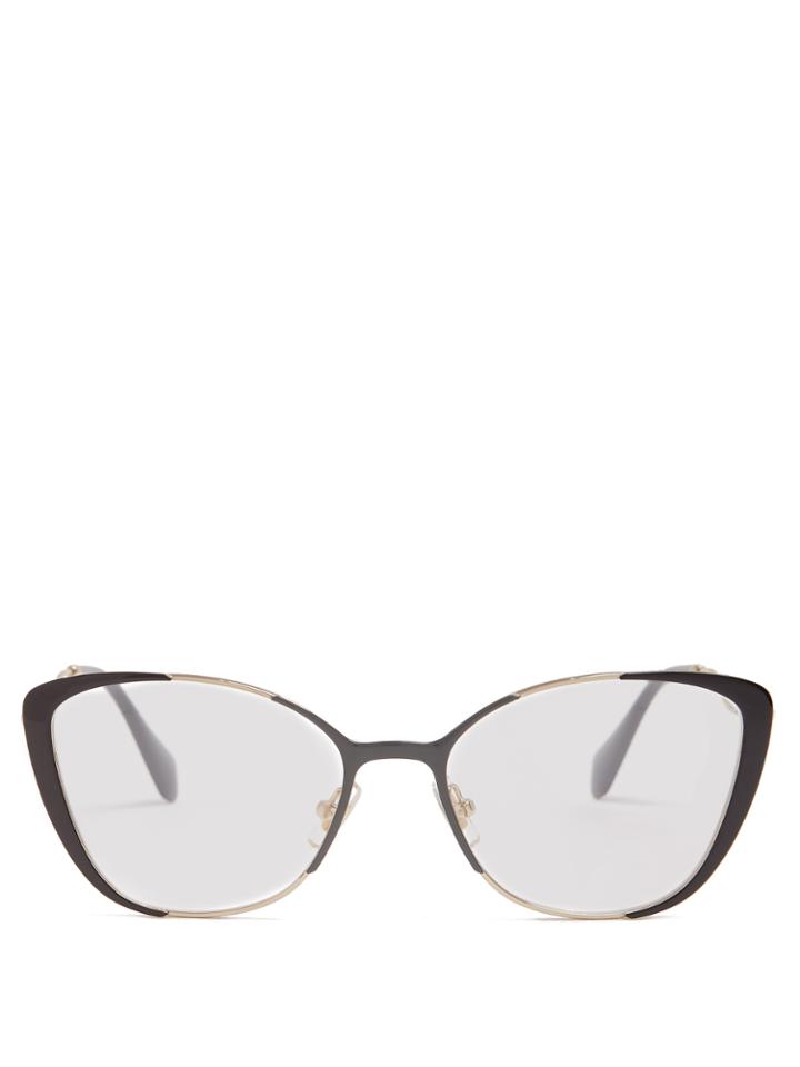 Miu Miu Cat-eye Metal Glasses