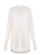Matchesfashion.com Lila Eugnie - 1822 Arrelen Cotton Blend Shirtdress - Womens - White