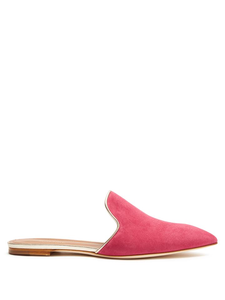 Malone Souliers Marianne Backless Suede Loafers