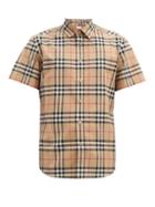 Matchesfashion.com Burberry - Nova-check Cotton Shirt - Mens - Beige Multi