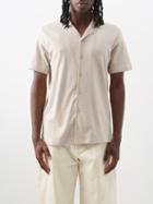 Sunspel - Riviera Cuban-collar Cotton-piqu Shirt - Mens - Cream