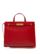 Matchesfashion.com Saint Laurent - Manhattan Small Leather Tote Bag - Womens - Red