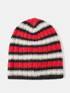 Erl - Striped Beanie Hat - Mens - Red Multi