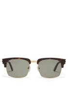 Matchesfashion.com Cartier Eyewear - Square Frame Metal Sunglasses - Mens - Brown