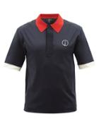 Dunhill - Longtail-logo Cotton-jersey Polo Shirt - Mens - Navy
