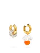 Matchesfashion.com Timeless Pearly - Mismatched Silver & 24kt Gold-plated Earrings - Womens - Silver Gold