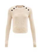 Isabel Marant - Hatfield Ribbed Wool-blend Sweater - Womens - Beige