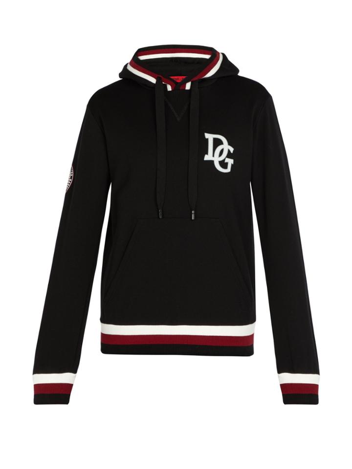 Dolce & Gabbana King-print Cotton-blend Hooded Sweatshirt