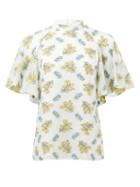 Matchesfashion.com Erdem - Bennet Cape-sleeve Fil-coup Voile Top - Womens - White Multi