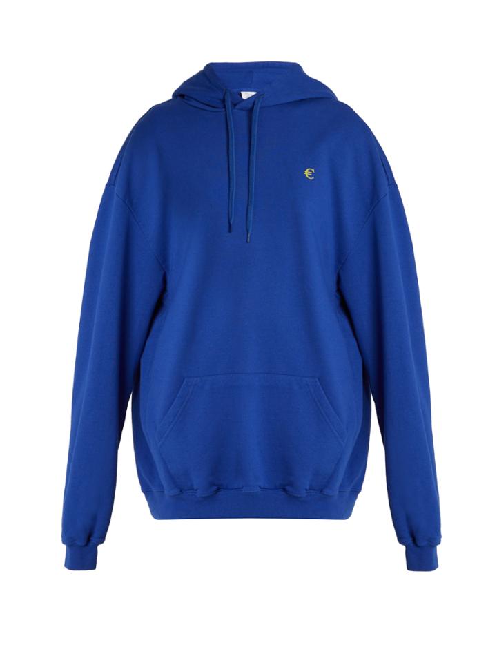 Vetements Euro-print Oversized Cotton-blend Sweatshirt