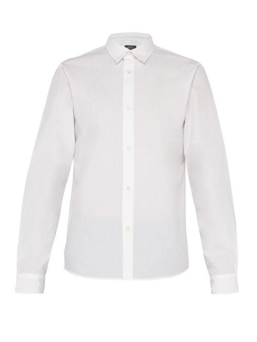 Matchesfashion.com A.p.c. - Classic Cotton Poplin Shirt - Mens - White