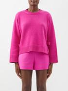 Valentino - Bow-appliqu Wool Sweater - Womens - Pink