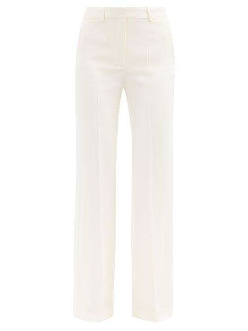 Matchesfashion.com Joseph - Morissey Longline Wide-leg Crepe Trousers - Womens - Ivory