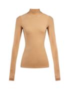 Matchesfashion.com The Row - Rudd Stretch Jersey Mock Neck Top - Womens - Nude