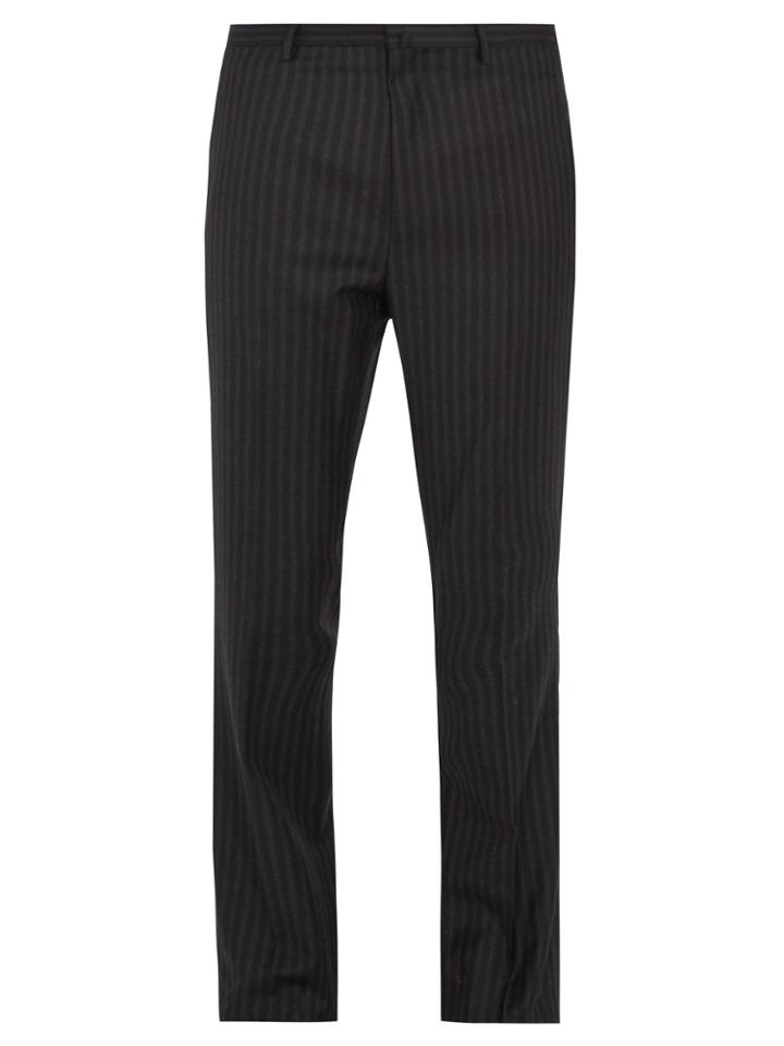 Lanvin Straight-leg Striped Wool Trousers