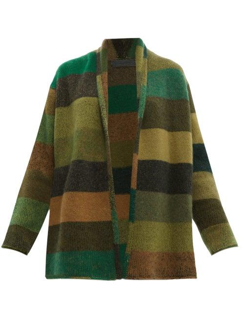 Matchesfashion.com The Elder Statesman - Italy Striped Cashmere Cardigan - Womens - Multi