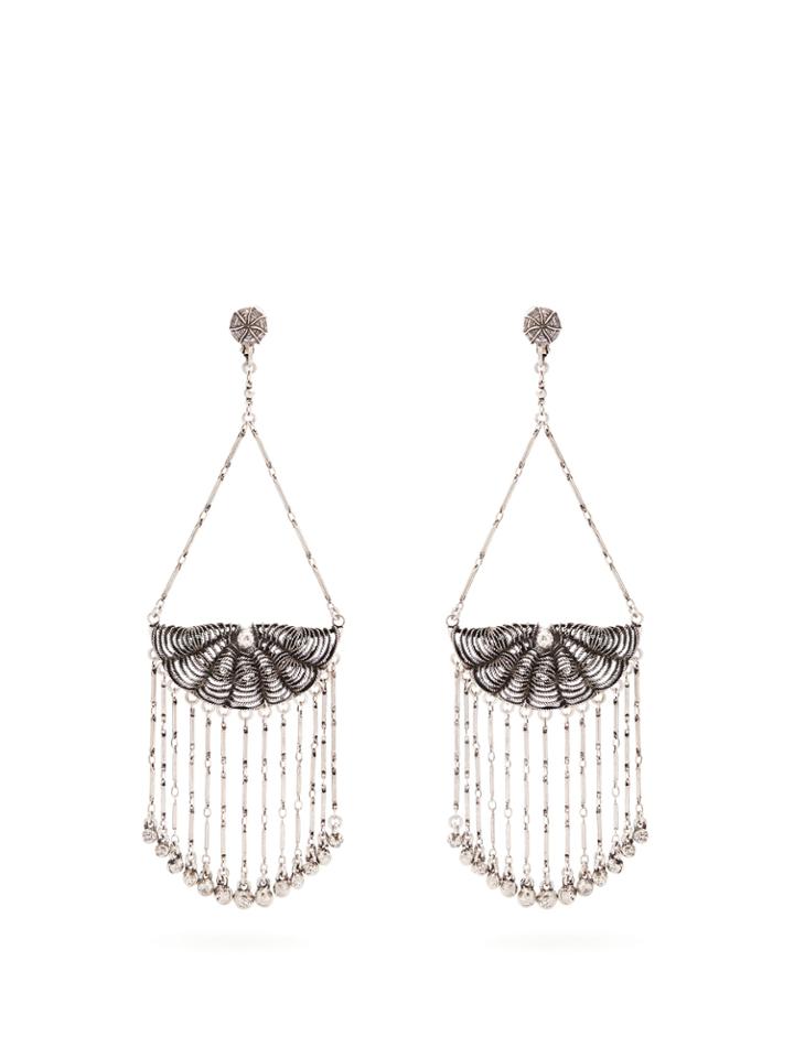 Saint Laurent Triangle Chain-drop Earrings