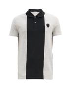 Matchesfashion.com Alexander Mcqueen - Zardozi-skull Panelled Cotton-jersey Polo Shirt - Mens - Black Multi