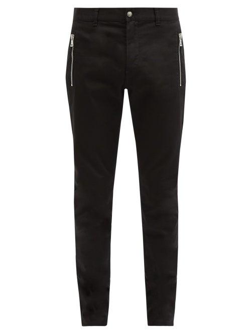 Matchesfashion.com Balmain - Cotton-blend Twill Chinos - Mens - Black