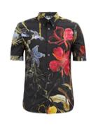 Matchesfashion.com Alexander Mcqueen - Deconstructed Floral-print Cotton Shirt - Mens - Black Multi
