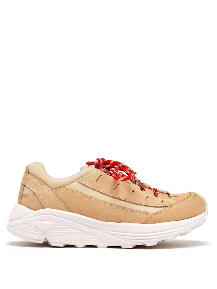Ganni Lace-up Suede Trainers