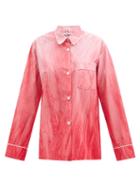 F.r.s - For Restless Sleepers - Jean Printed Cotton Pyjama Shirt - Womens - Fuchsia