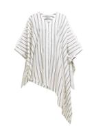 Matchesfashion.com Palmer//harding - Habana Striped Cotton Blend Kaftan - Womens - Navy Stripe