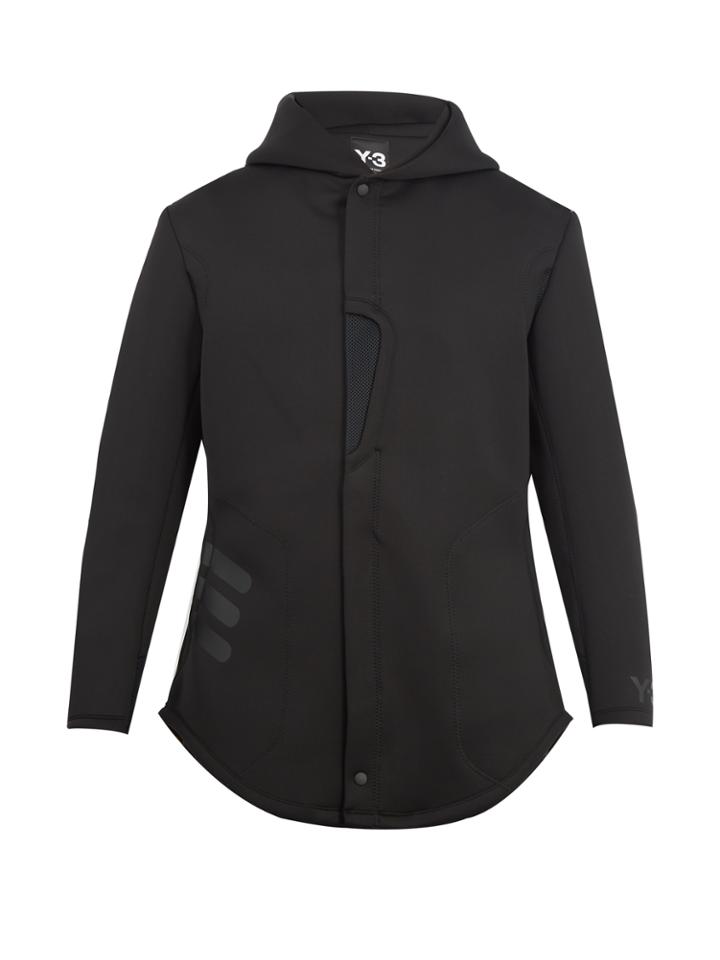 Y-3 Mesh-panel Zip-through Hooded Neoprene Jacket