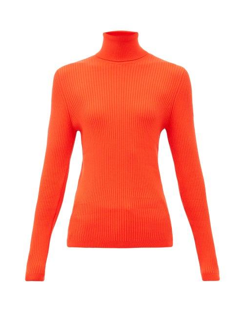 Matchesfashion.com Fusalp - Ancelle Rib-knitted Roll-neck Top - Womens - Red