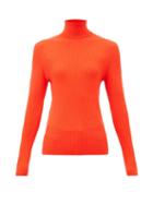 Matchesfashion.com Fusalp - Ancelle Rib-knitted Roll-neck Top - Womens - Red