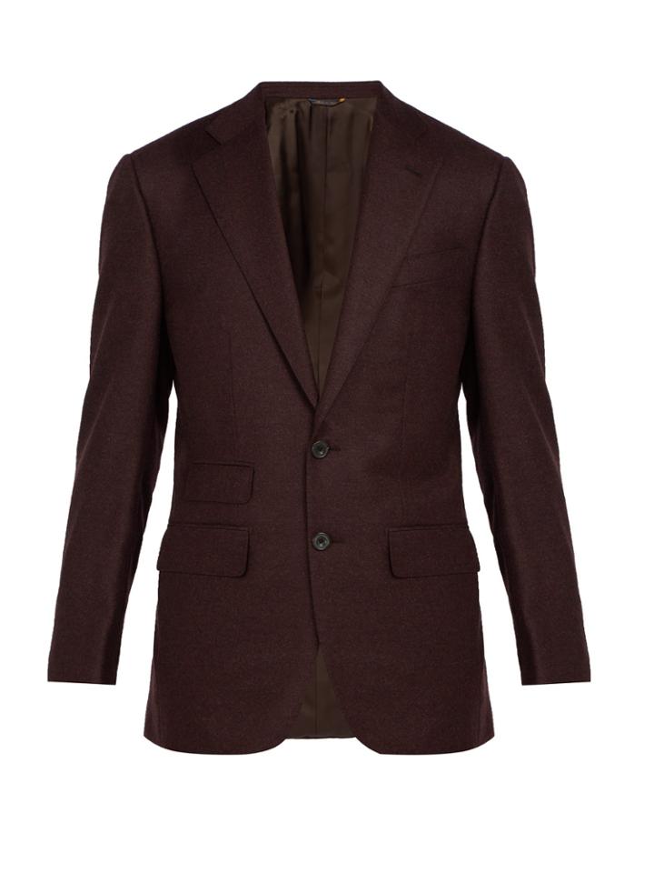 Thom Sweeney Single-breasted Wool And Cashmere-blend Blazer
