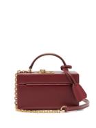 Matchesfashion.com Mark Cross - 1845 Mini Saffiano-leather Box Bag - Womens - Burgundy