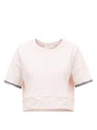Matchesfashion.com The Upside - Anela Stretch-jersey Cropped T-shirt - Womens - Light Pink