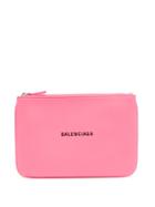 Matchesfashion.com Balenciaga - Everyday M Leather Pouch - Womens - Pink