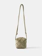 Bottega Veneta - Cassette Mini Intrecciato-leather Cross-body Bag - Womens - Beige