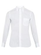Thom Sweeney Point-collar Single-cuff Cotton Shirt