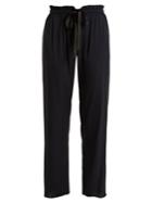 The Row Paco Wide-leg Stretch-georgette Cropped Trousers