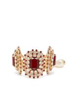 Matchesfashion.com Dolce & Gabbana - Oversized Crystal Bracelet - Womens - Red